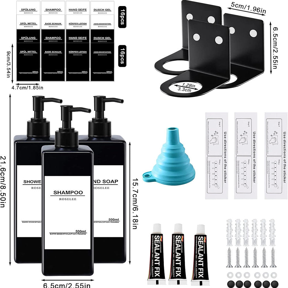 Dispensere de sapun 500ml, set de 2