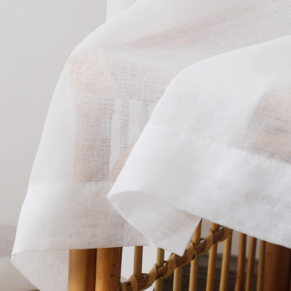 Perdele alba decorativa, Aprtime, 145x140cm set de 2 buc