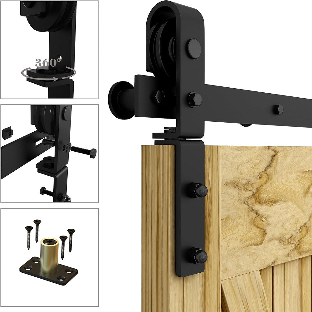 Kit de montare usi pliabile, mecanism usa plianta, 92 cm, Qinaixqm