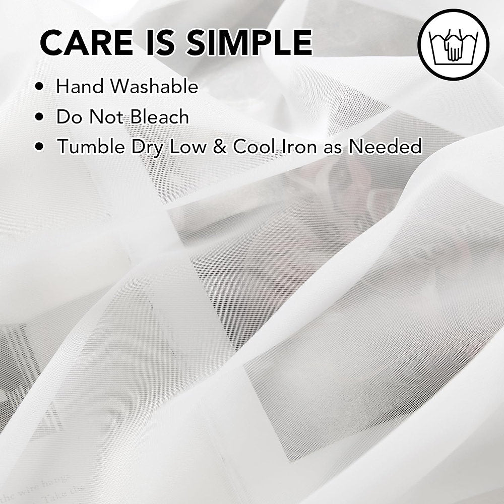 Perdele de exterior Deconovo rezistente la intemperii, 245 sau 275 x 140 cm, alb