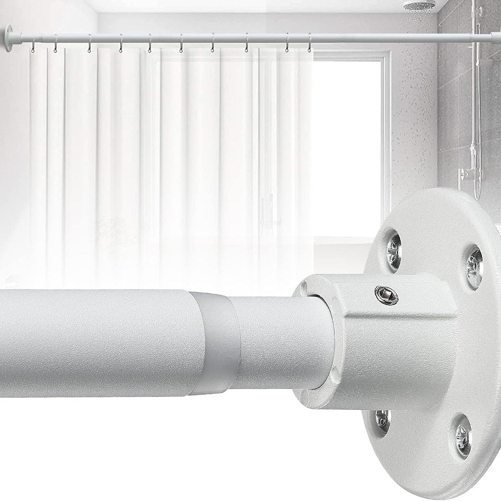 Galerie, bara perdea extensibil, 70-190cm, 2.5cm, otel, alb