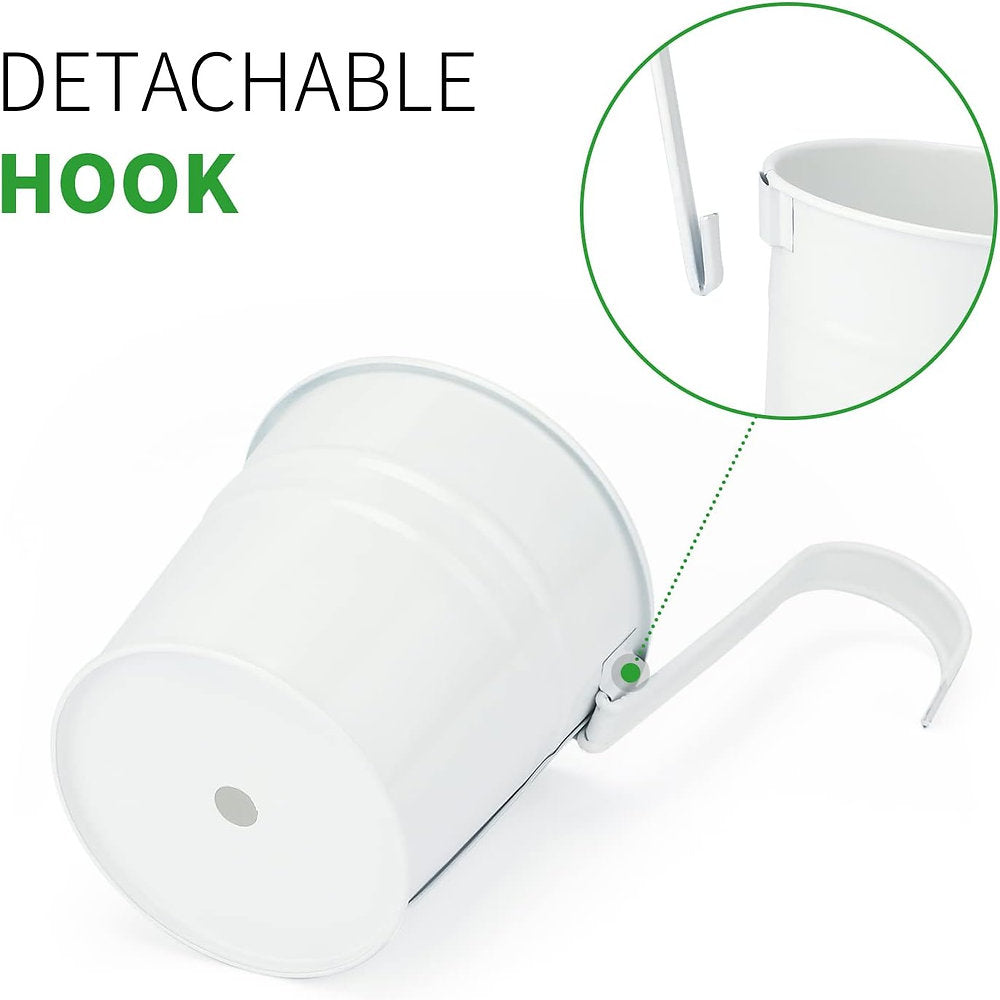 Ghivece suspendate din metal, alb sau negru, pachet de 10, KINGLAKE