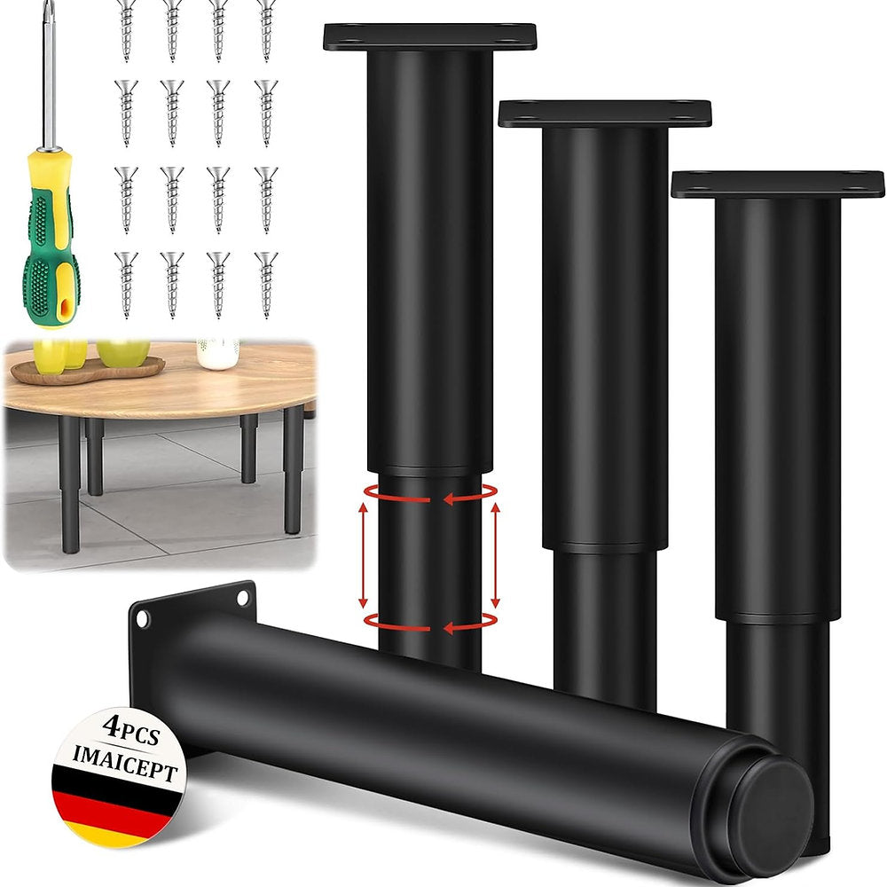 Set de 4 picioare mobila,Swetfela, reglabile 25-40cm, otel carbon