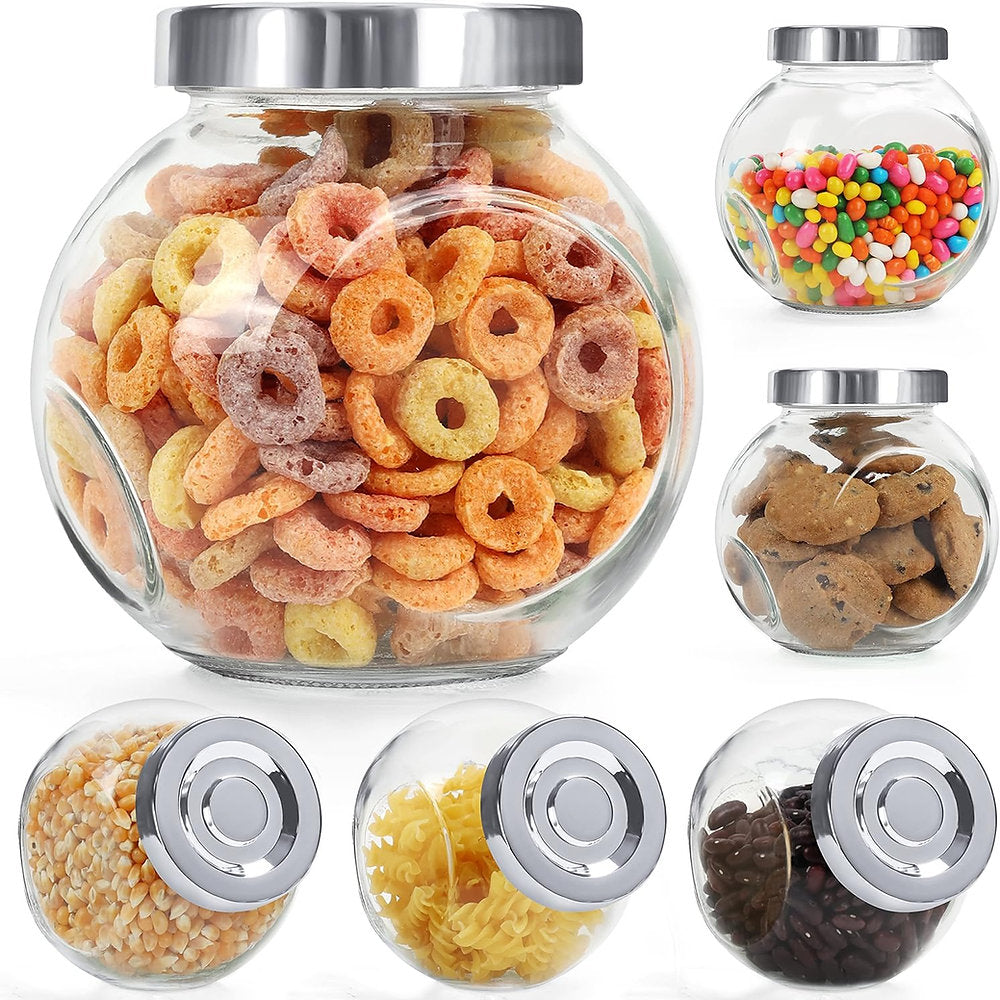 Borcane depozitare universale cu capac, 480ml set de 6