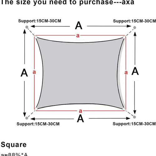 Copertina Sunny Guard, prelata, protectie solara Premium 3x3 m, antracit