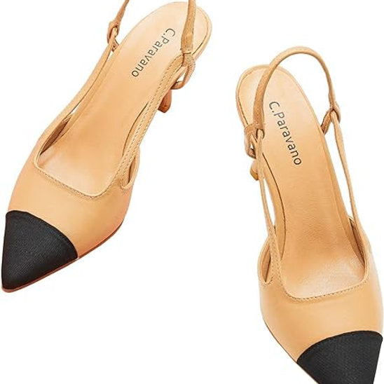 Sandale piele premium C.Paravano, cu toc de 5 cm, varf ascutit , 40