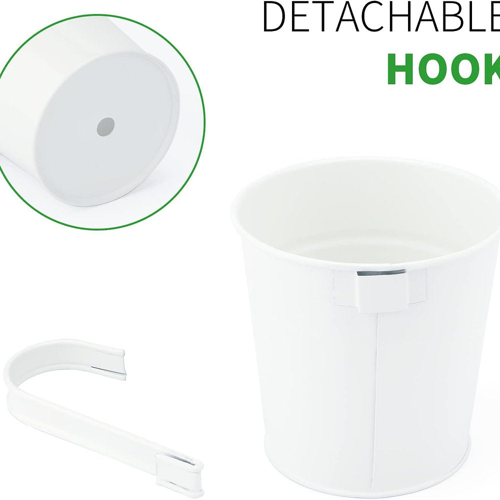 Ghivece suspendate din metal, alb sau negru, pachet de 10, KINGLAKE