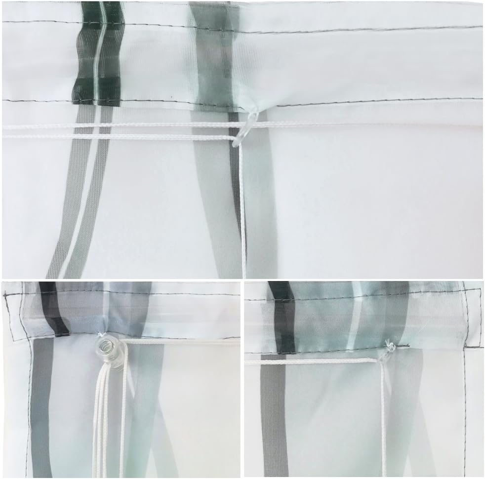 Perdea tip jaluzea, stil roman, transparent cu model, 100x140cm