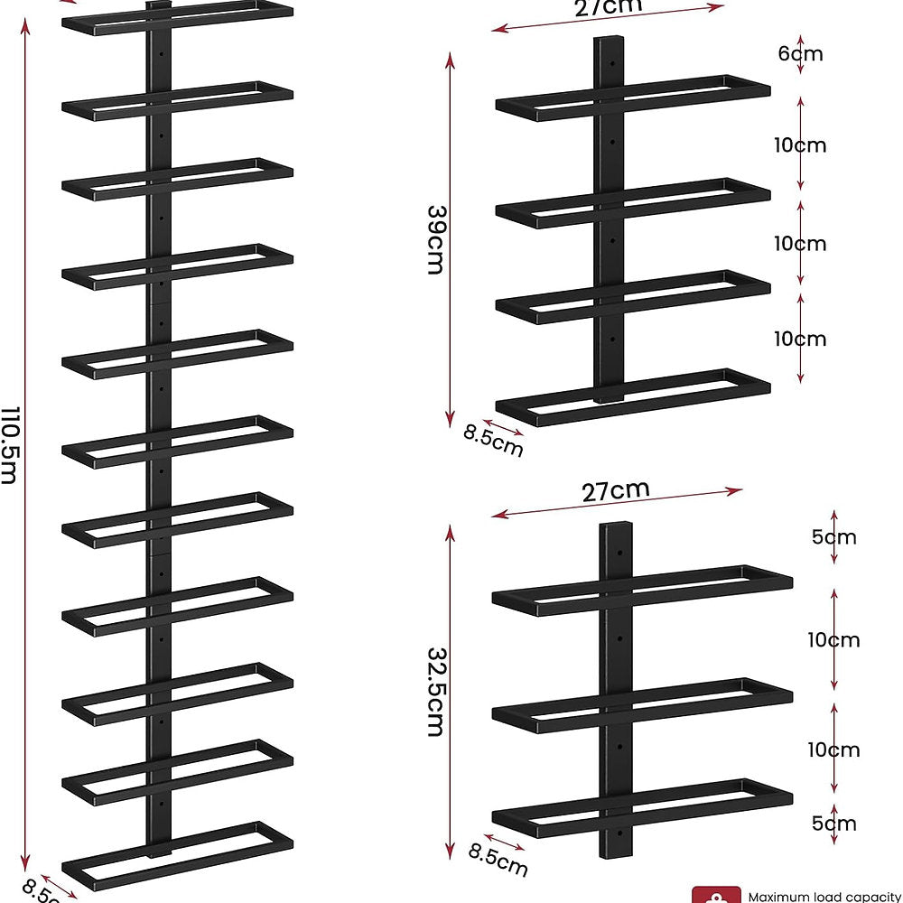Suport sticle vin, Dripex, 11 sticle (2x4 si 1x3) 750ml, pe perete