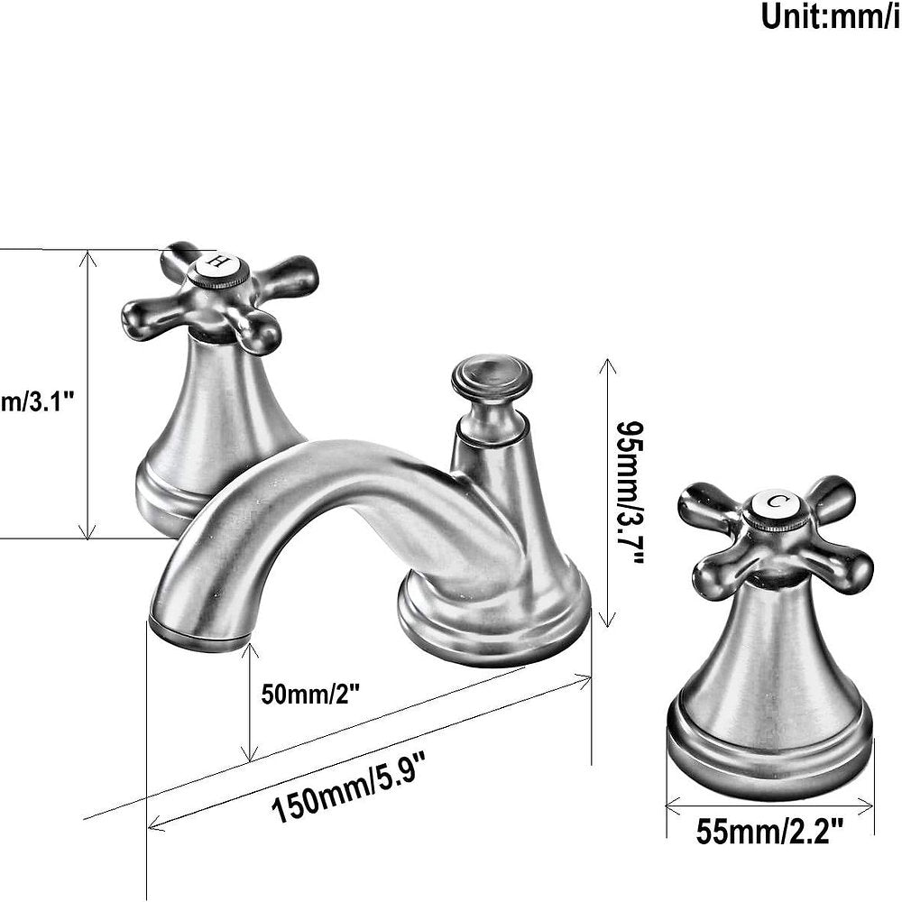 Baterie Kelelife, Robinet 3 piese cromat, alama