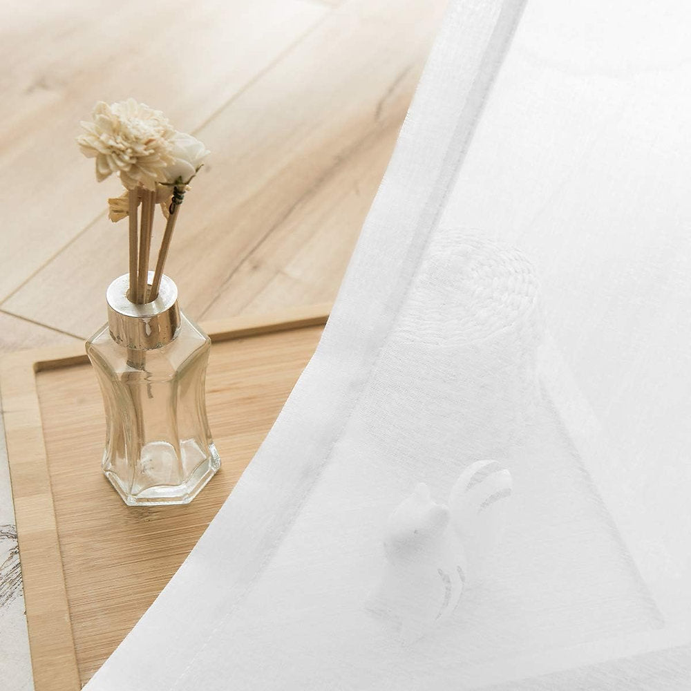 Perdele albe, voal, topick, 140 x 245cm