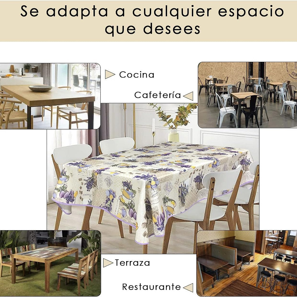 Fata de masa decorativa, Mercury Textil, impermeabila, lavanda, 140x140cm