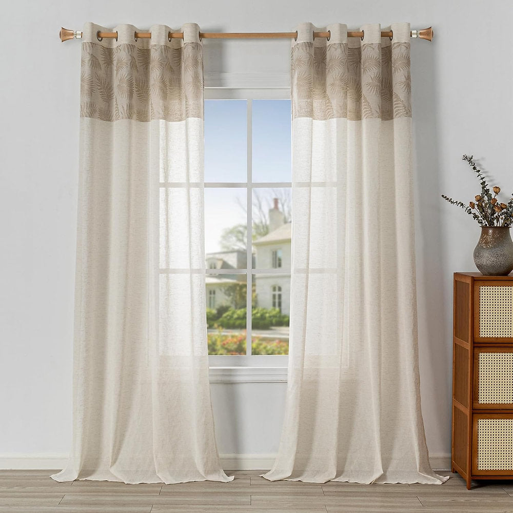 Perdele Mysky Home cu ochiuri semitransparentă, 140 x 260cm, maro