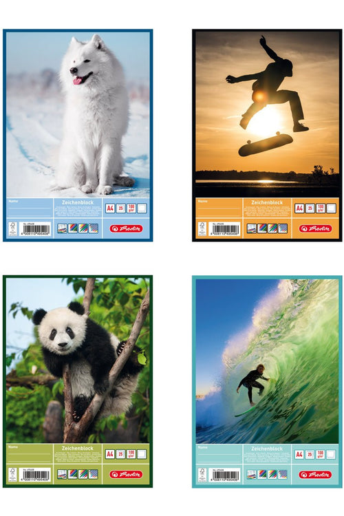 4 x Bloc de desen Herlitz A4, 25 pagini