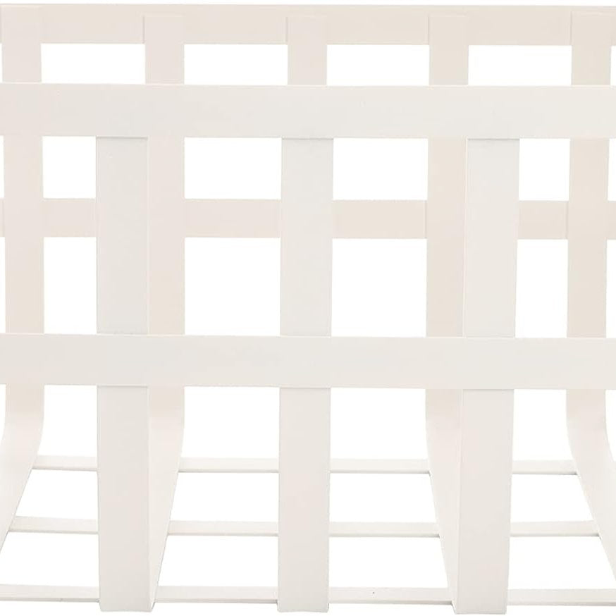 Cos organizator universal metalic cu manere de lemn