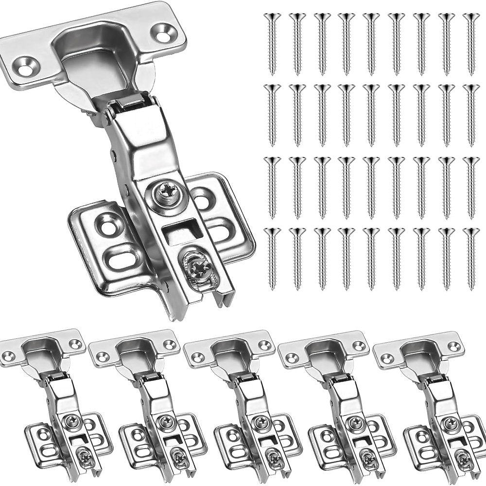 Balamale usa dulap masa cu amortizor si suruburi, 110°, 48x108mm, set de 6