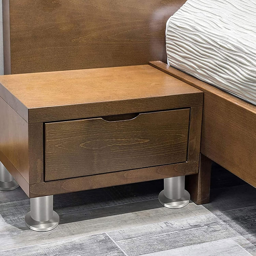 Pachet 4 picioare mobilier inox, dulap, canapea 12 cm