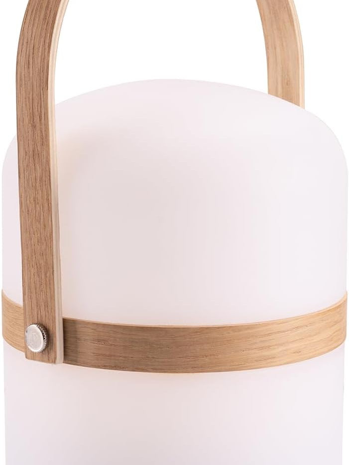 Felinar LUUK LIFESTYLE XXL cu design ș i m âner din lemn, autonomie 72h, ip44