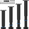 Set de 4 picioare mobila, Vetin, reglabile 18-30cm, otel carbon