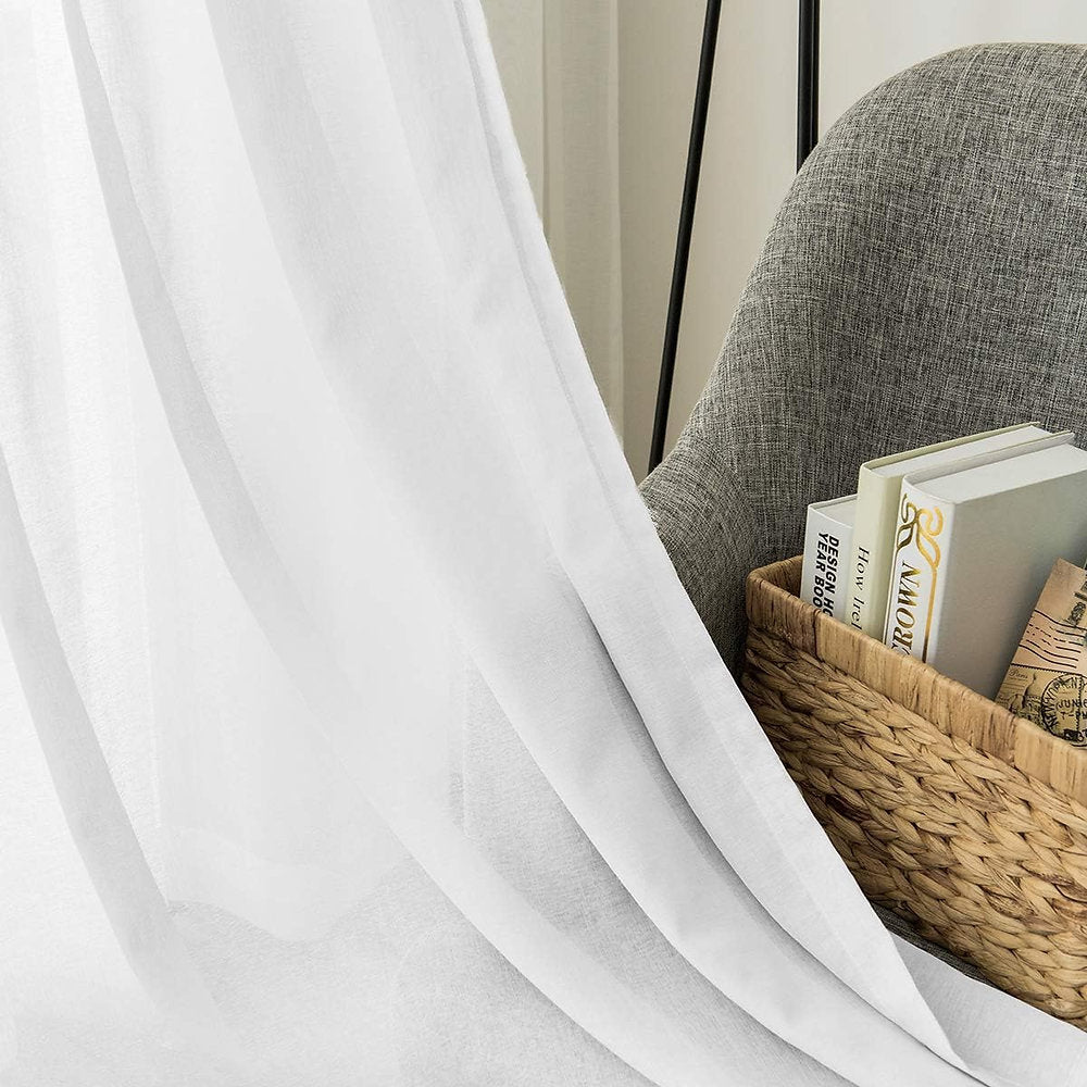 Perdele albe, voal, topick, 140 x 245cm