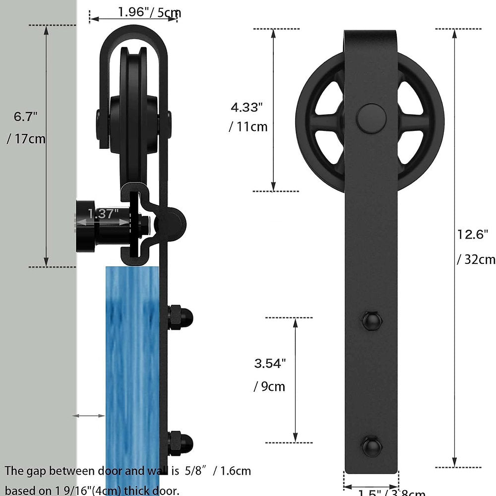 Kit de montare, mecanism usa glisanta, culisanta 173cm