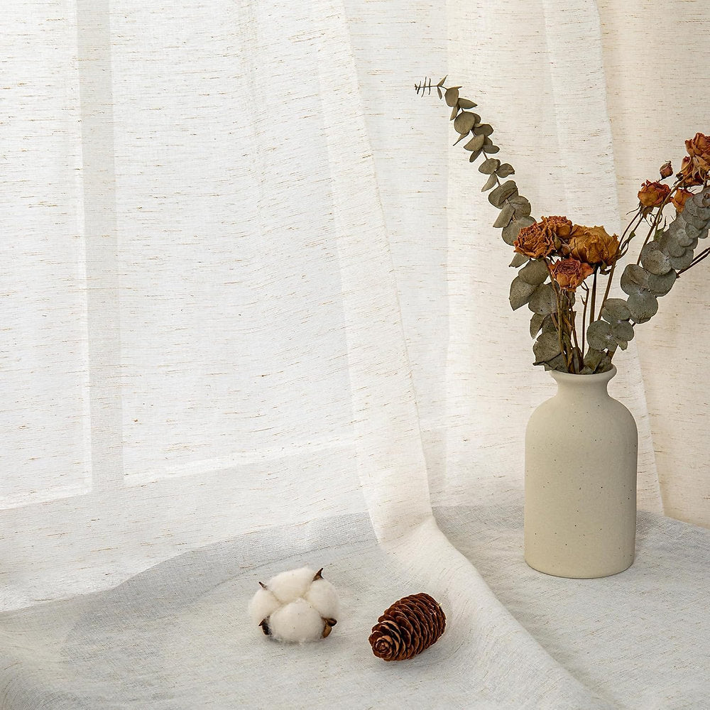 Perdele Mysky Home cu ochiuri semitransparentă, 140 x 260cm, maro