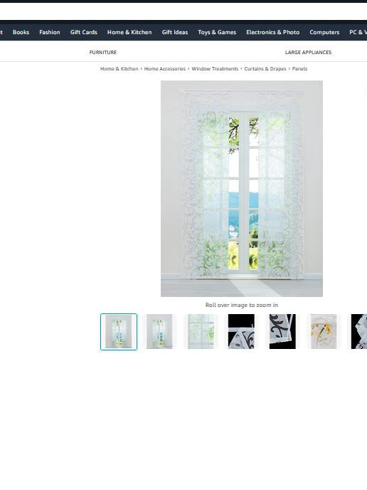 Perdele decorative cu sistem de glisare 57x225cm