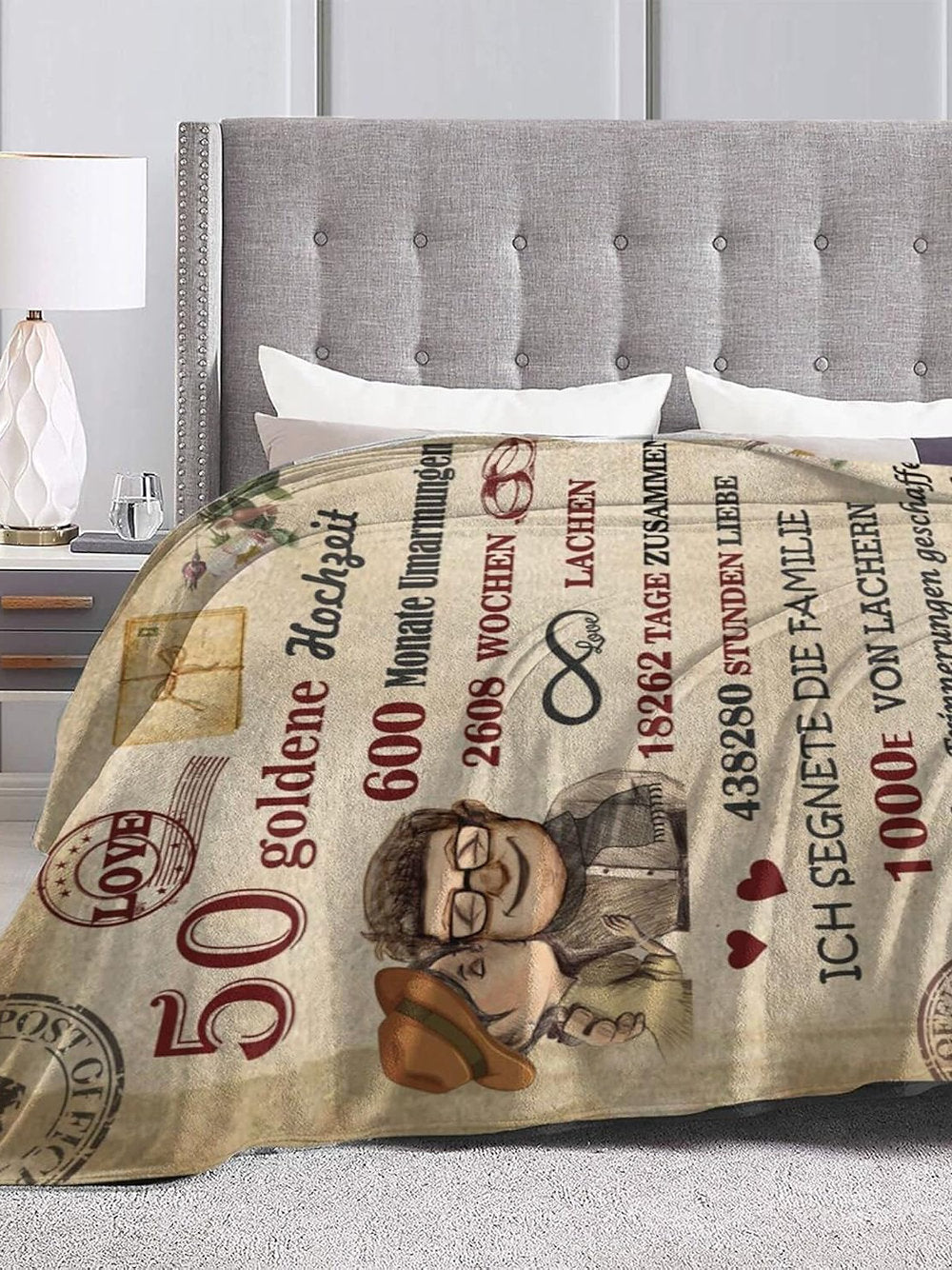 Patura pufoasa, cadou aniversare nunta de aur, 50 ani