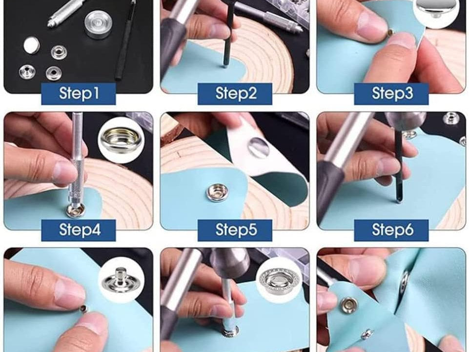 Butoni, Capse Inox, nituri set de 240, 3 unelte