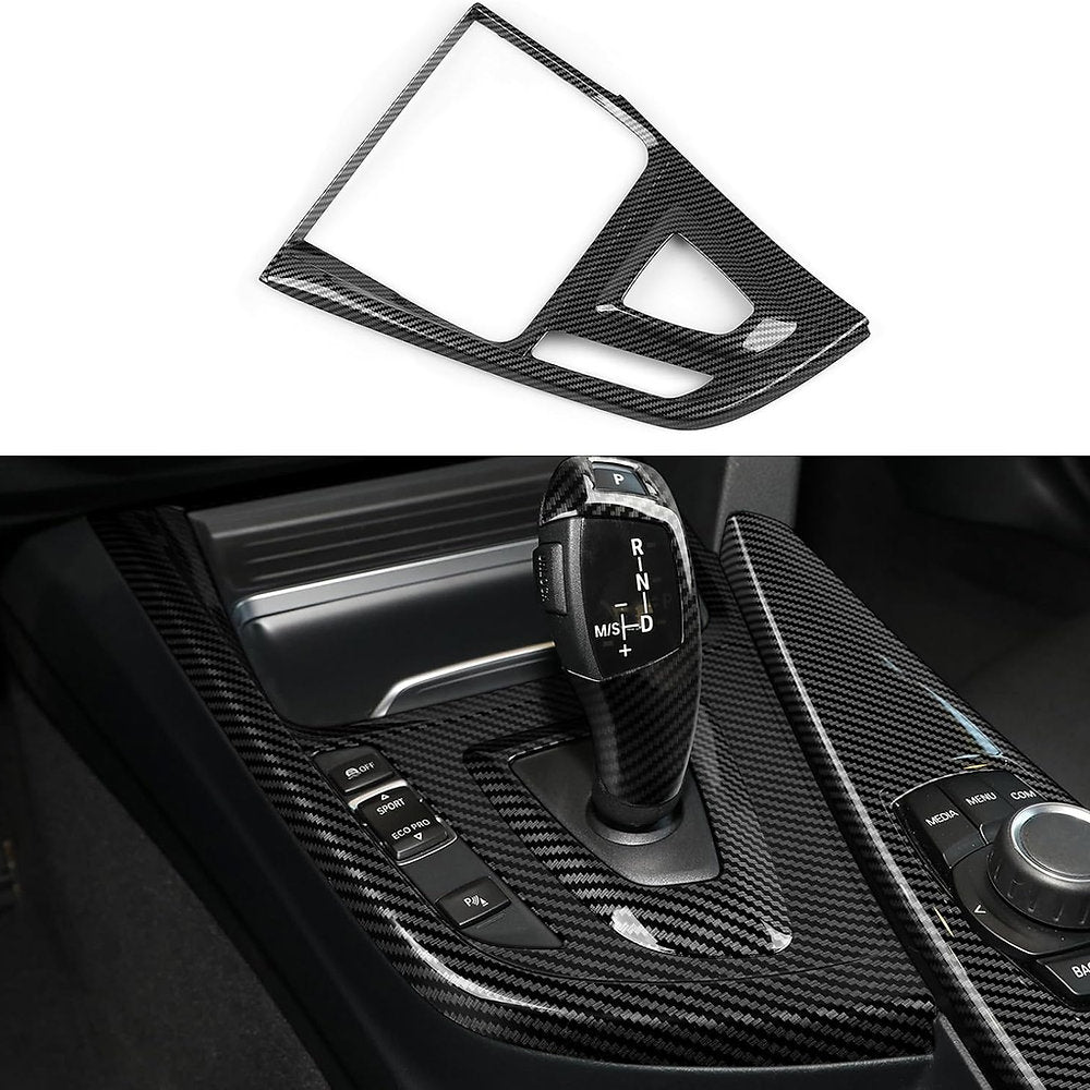 Decoratie autoclant consola schimbator vitezeBMW seria 3 sau 4, carbon