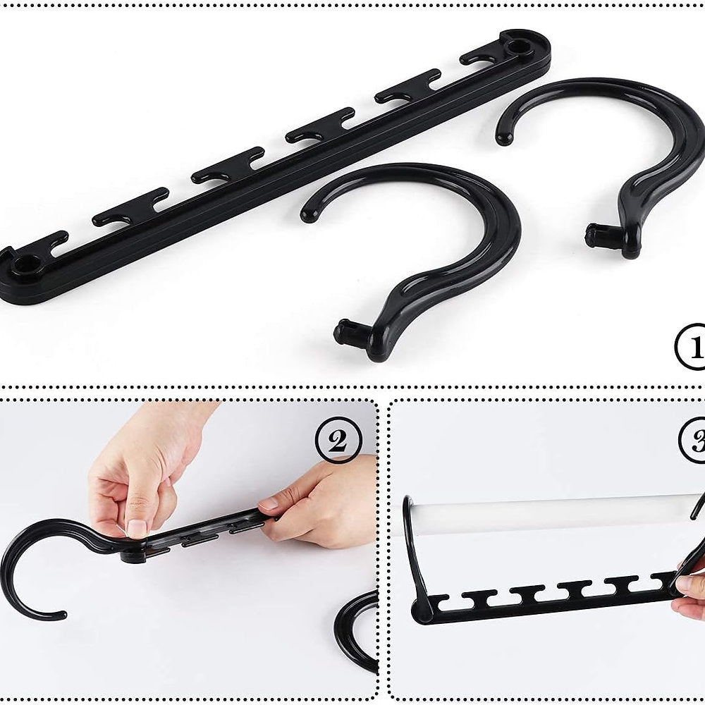 Organizator Umerașe haine Homewit din plastic pentru dulap, pachet de 8