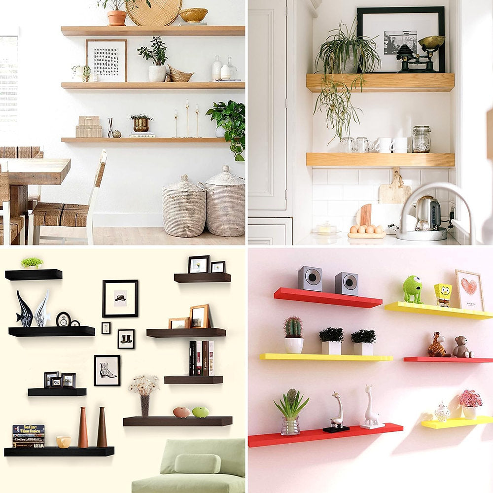 Suport raft, MLOQI invizibil 15,2 cm, set de 2