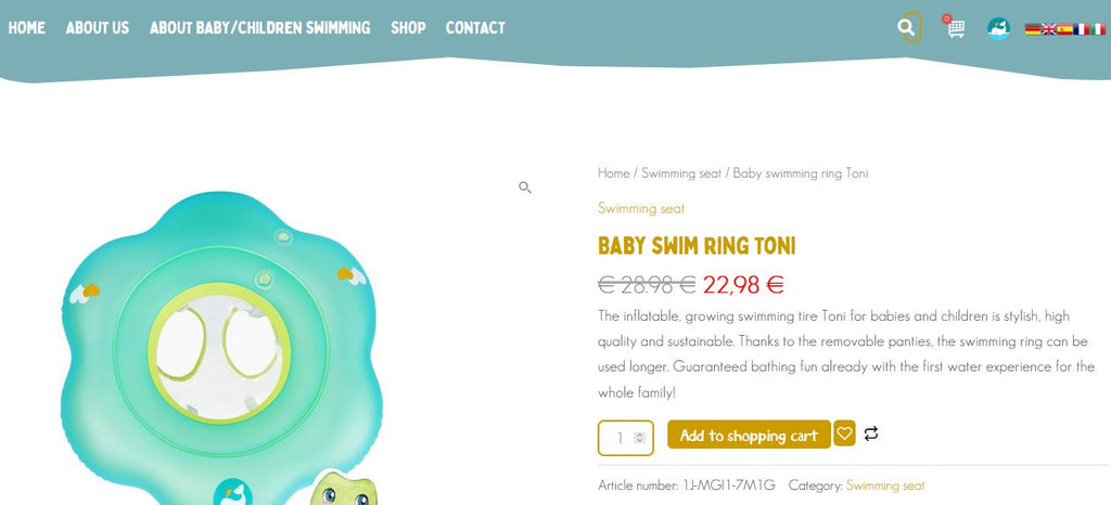 Colac gonflabil bebe si copii edwekin, 56 cm