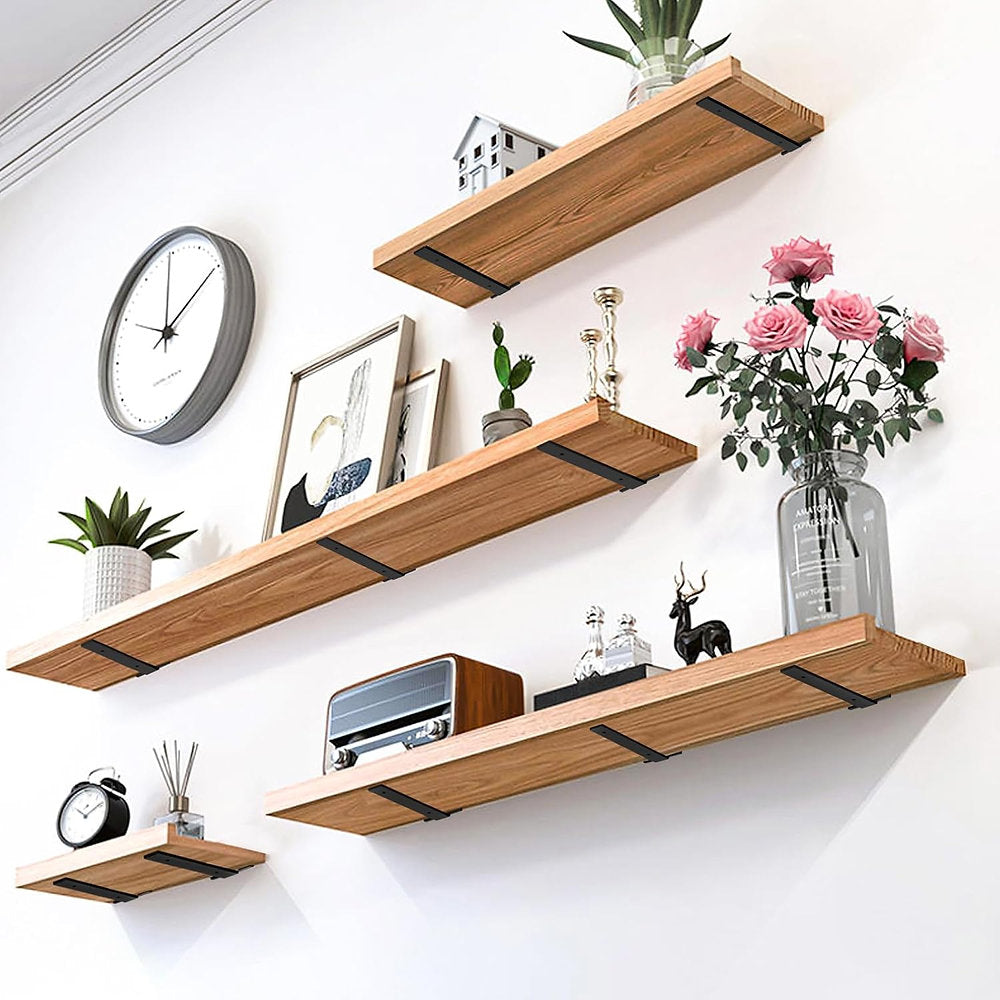 Suport polite, metalice pentru rafturi 35x3cm, set de 2