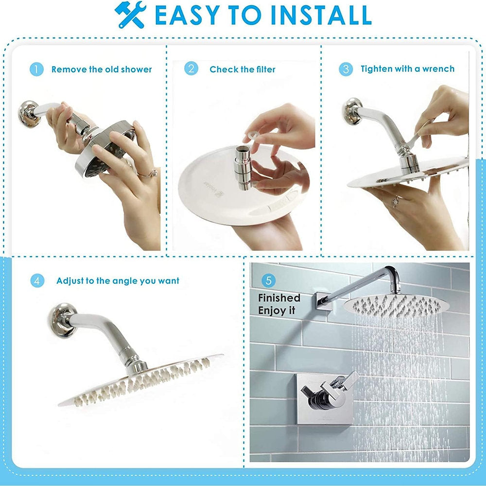 Cap de dus tip ploaie 30cm,Markcco , inox, circular