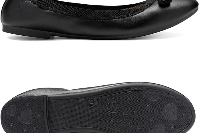 Balerini dama, DREAM PAIRS, pantofi plati clasici cu fundite, 38