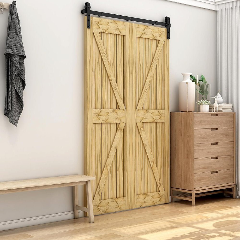 Kit de montare usi pliabile, mecanism usa plianta, 92 cm, Qinaixqm