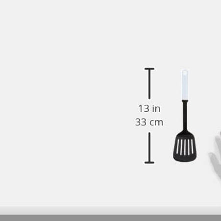 Spatula Ibili 757800 Turner nailon, alb/negru, 30 x 9 x 9 cm