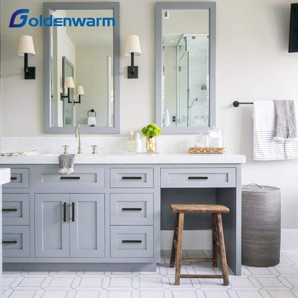 Maner mobila, Goldenwarm, 192cm, inox, negru