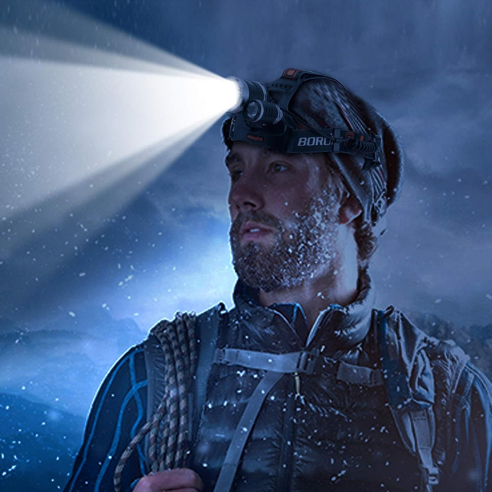 Lamterna frontala de cap, Boruit, 5000lumeni, 4 moduri, IPX5
