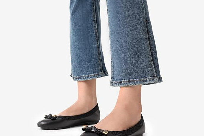 Balerini dama, DREAM PAIRS, pantofi plati clasici cu fundite, 38