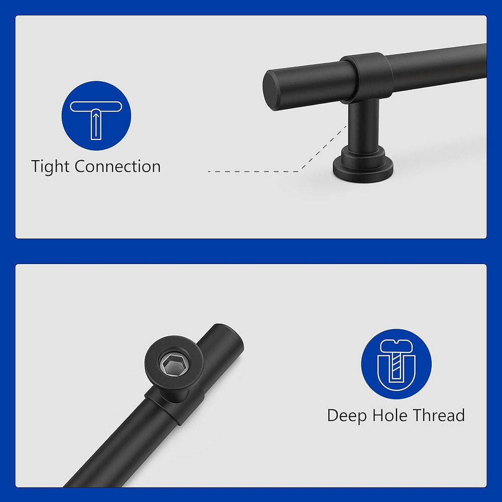 Maner mobila, sertar Lonton, negru, 224mm