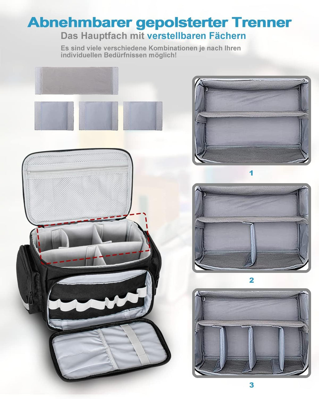 Geanta medicala, organizator adjustabil, 36x18x21cm