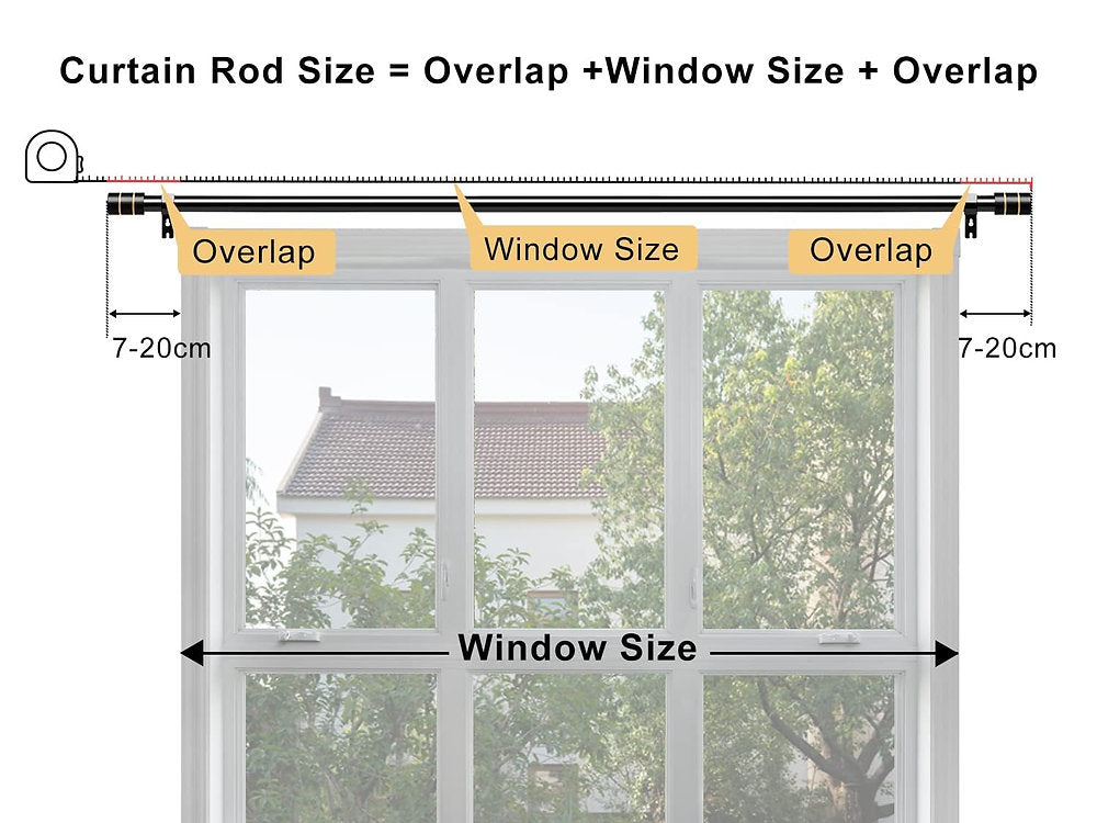 Galerie, INFLATION, bara perdea, draperie extensibila, 78-229cm, negru