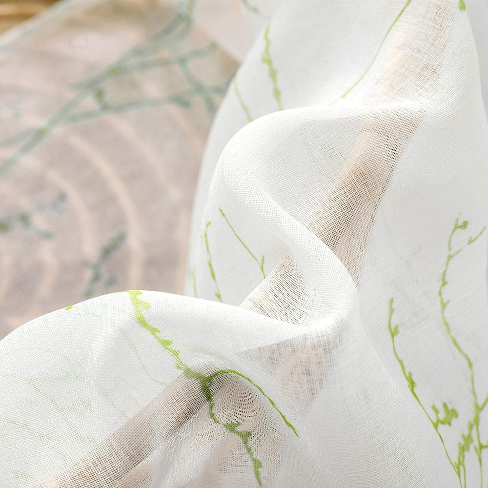 Perdele decorative, MIULEE, cu ochiuri translucidă, 140 x 145 cm