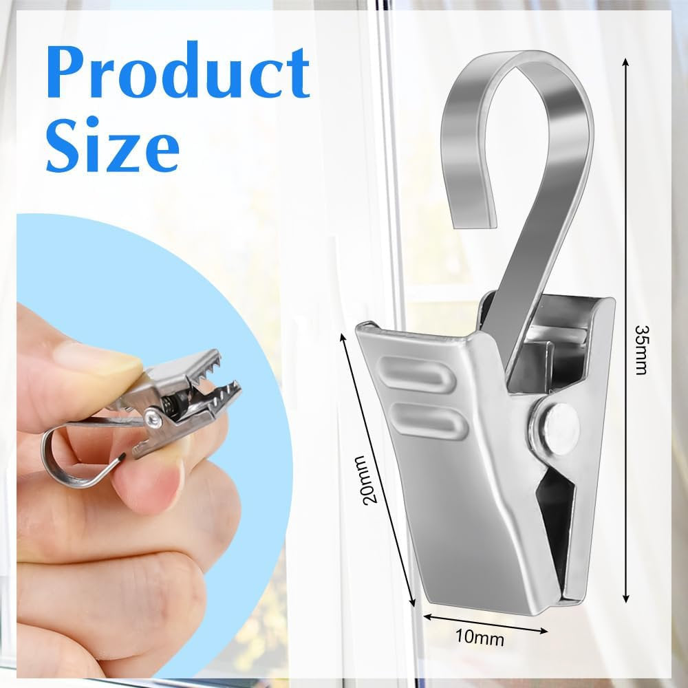 Set 60 carlige perdea, Dtyguixe, agatarea draperii, foto, fixarea usoara