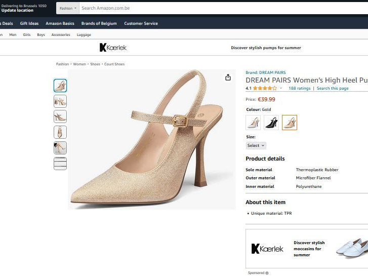 Sandale de damă cu toc, Dream Pairs, Argintiu, 39