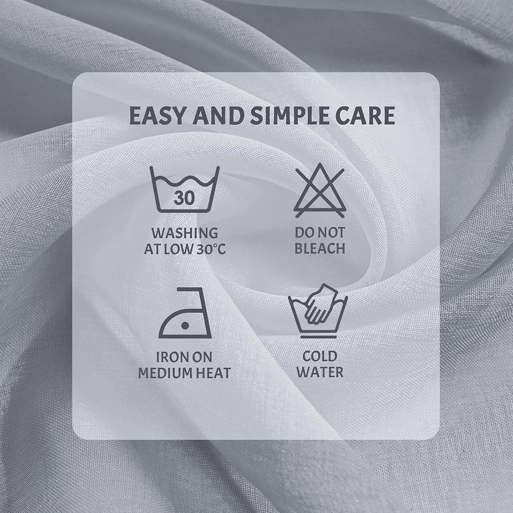 Perdele Mrtrees cu ochiuri semitransparentă, 140 x 225cm, set de 2, Gri