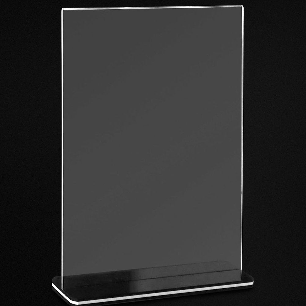 Suport meniu, display prezentare QWORK, transparent, A5, set de 6