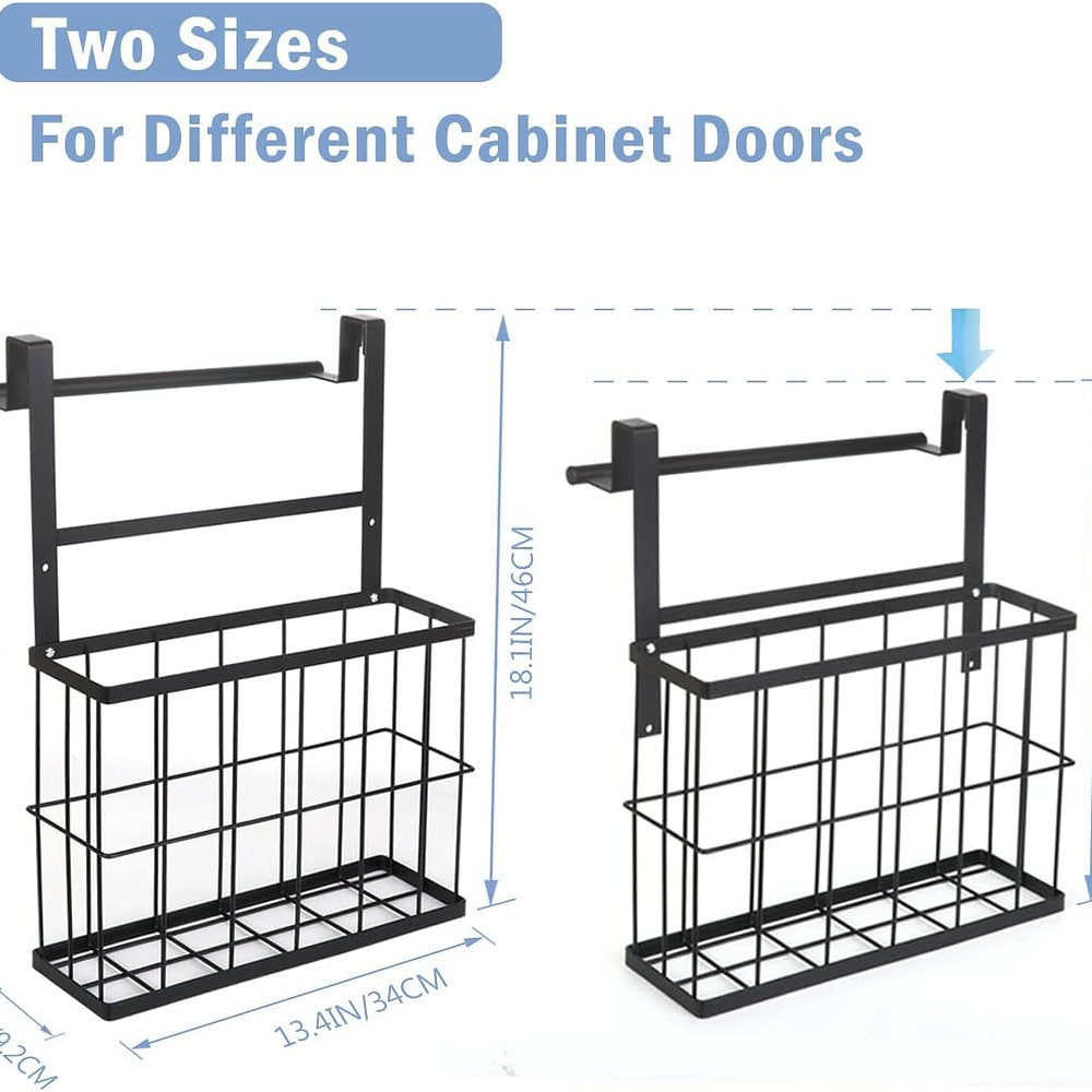 Coș pentru dulap, JSVER, suport pentru prosoape organizator dulap chiuvetă-negru